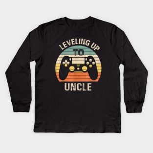 Leveled Up To Uncle 2023 Kids Long Sleeve T-Shirt